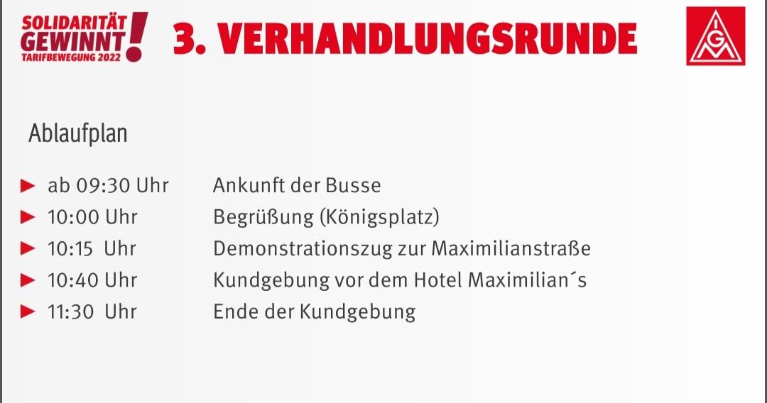Ablauf der Verhandlungsbegleitenden Aktion am 27.10.22