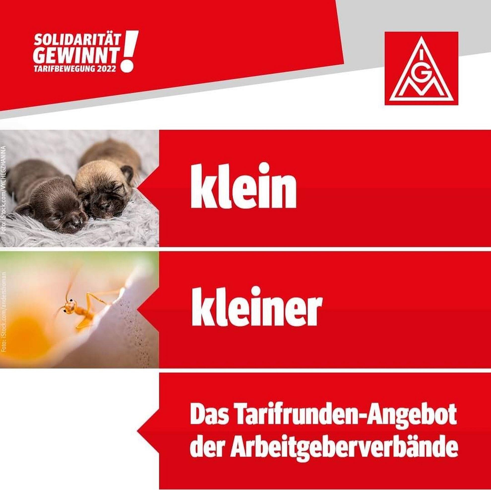 Klein, kleiner, Angebot der Arbeitgeber