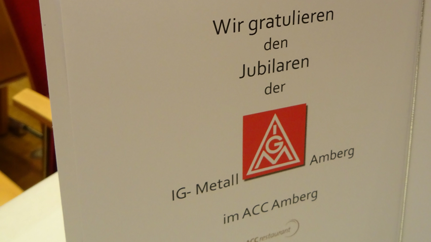 Tischkarte Jubilarehrung am 02.10.2022