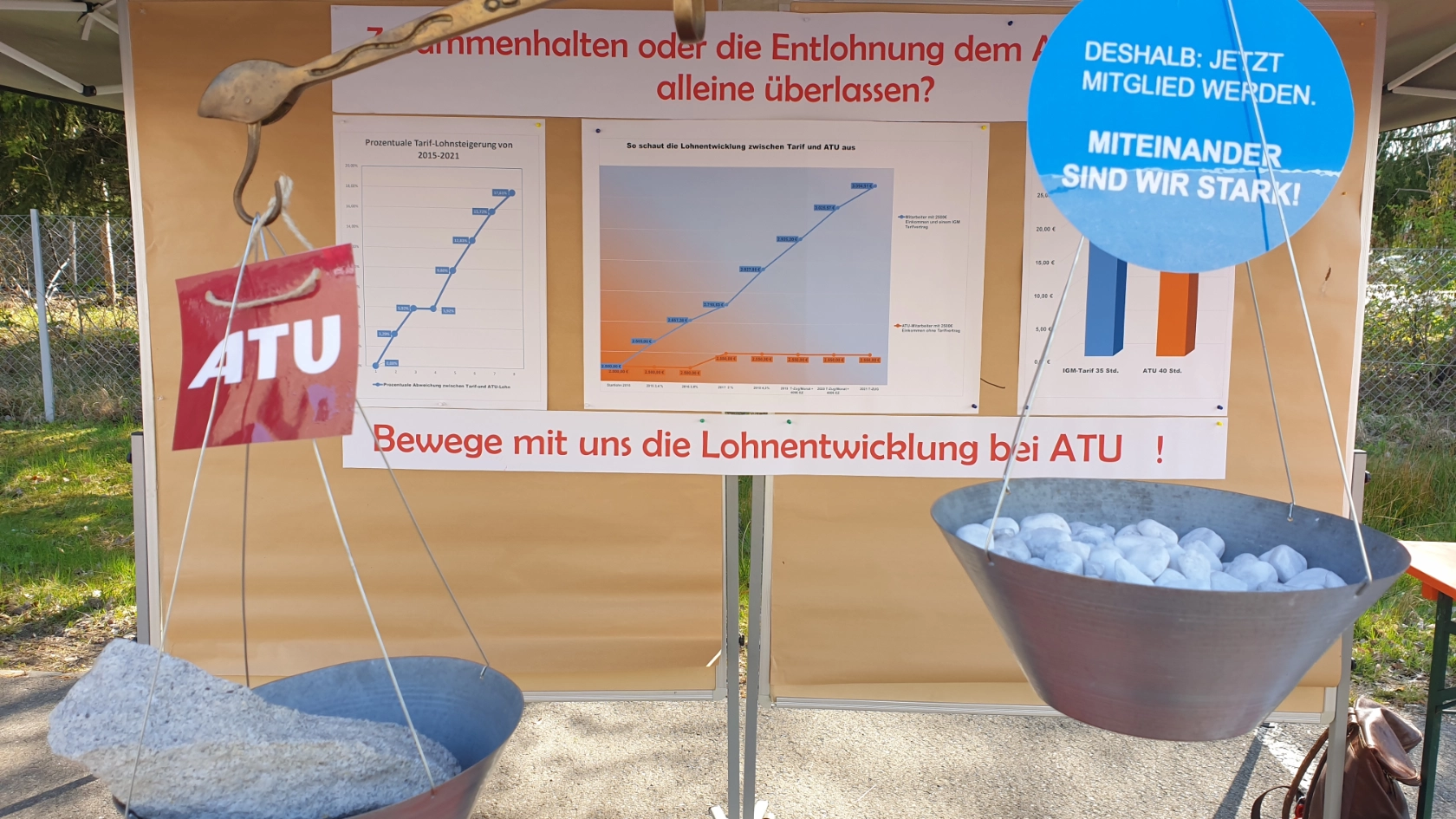 Betriebsversammlung bei ATU Weiden mit Infoständen 04/22