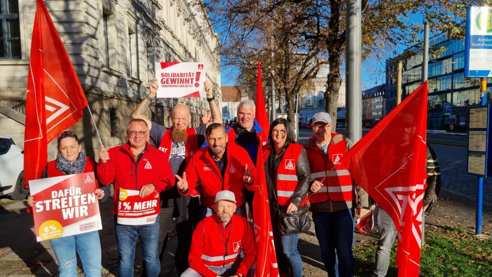 Amberger Kolleg*innen in Augsburg