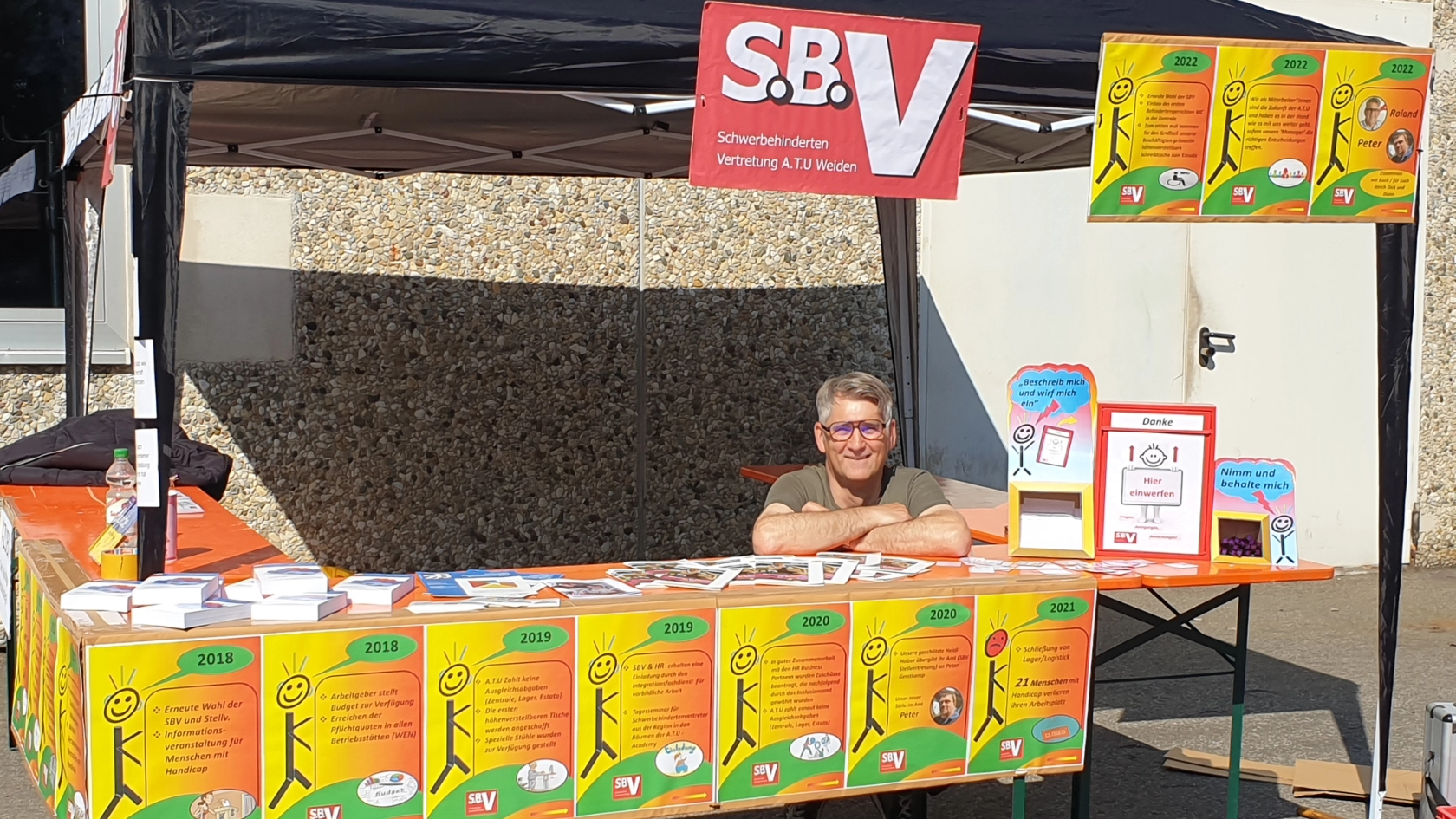 Betriebsversammlung bei ATU Weiden mit Infoständen 04/22