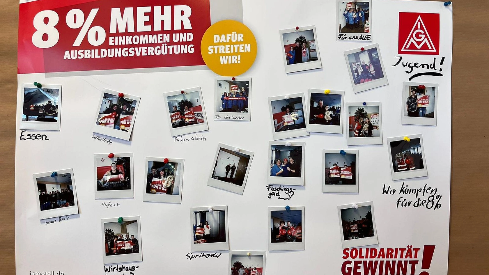 Plakat beim 2. Warnstreik