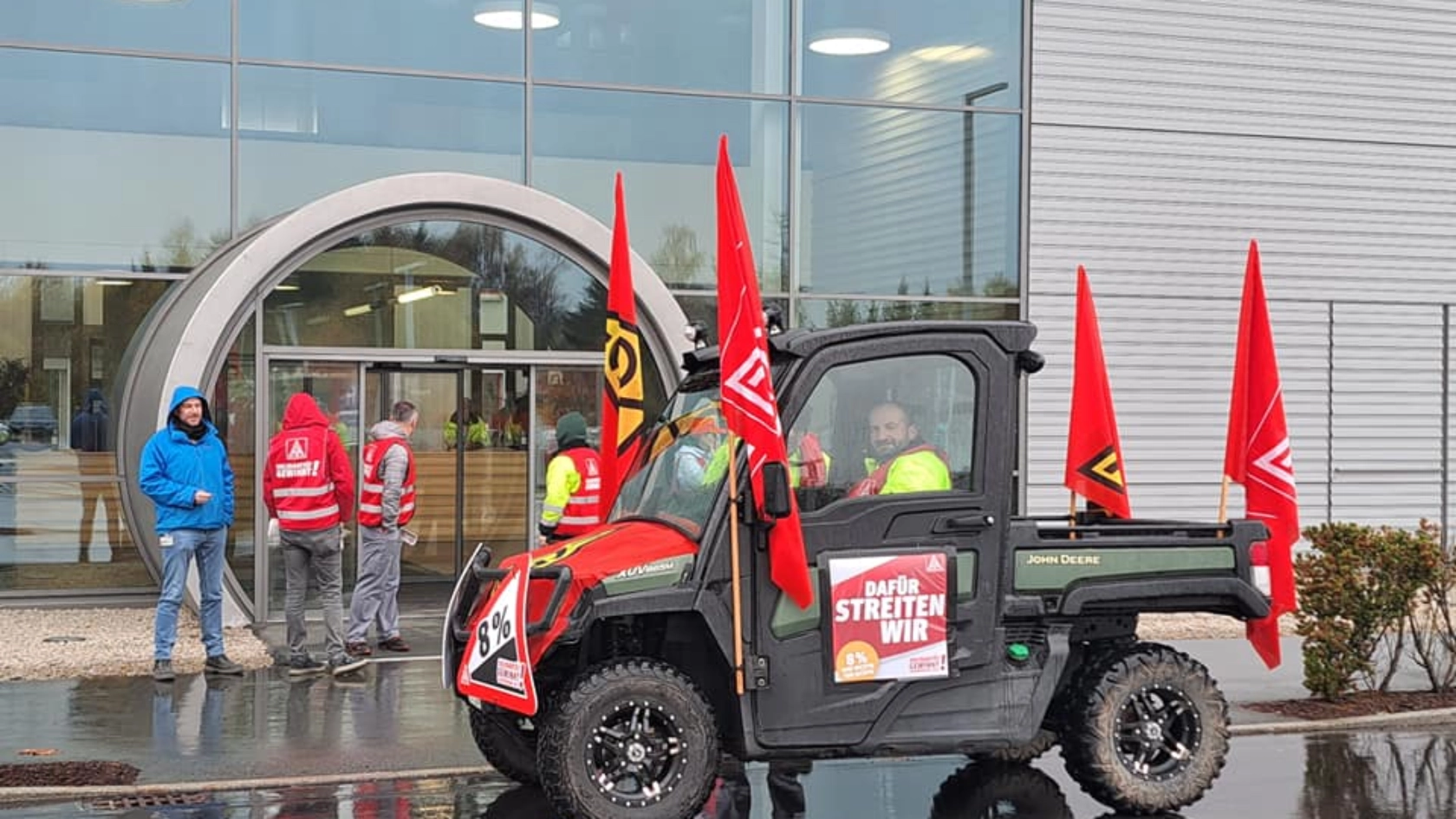 Autokorso beim 2. Warnstreik bei Hamm