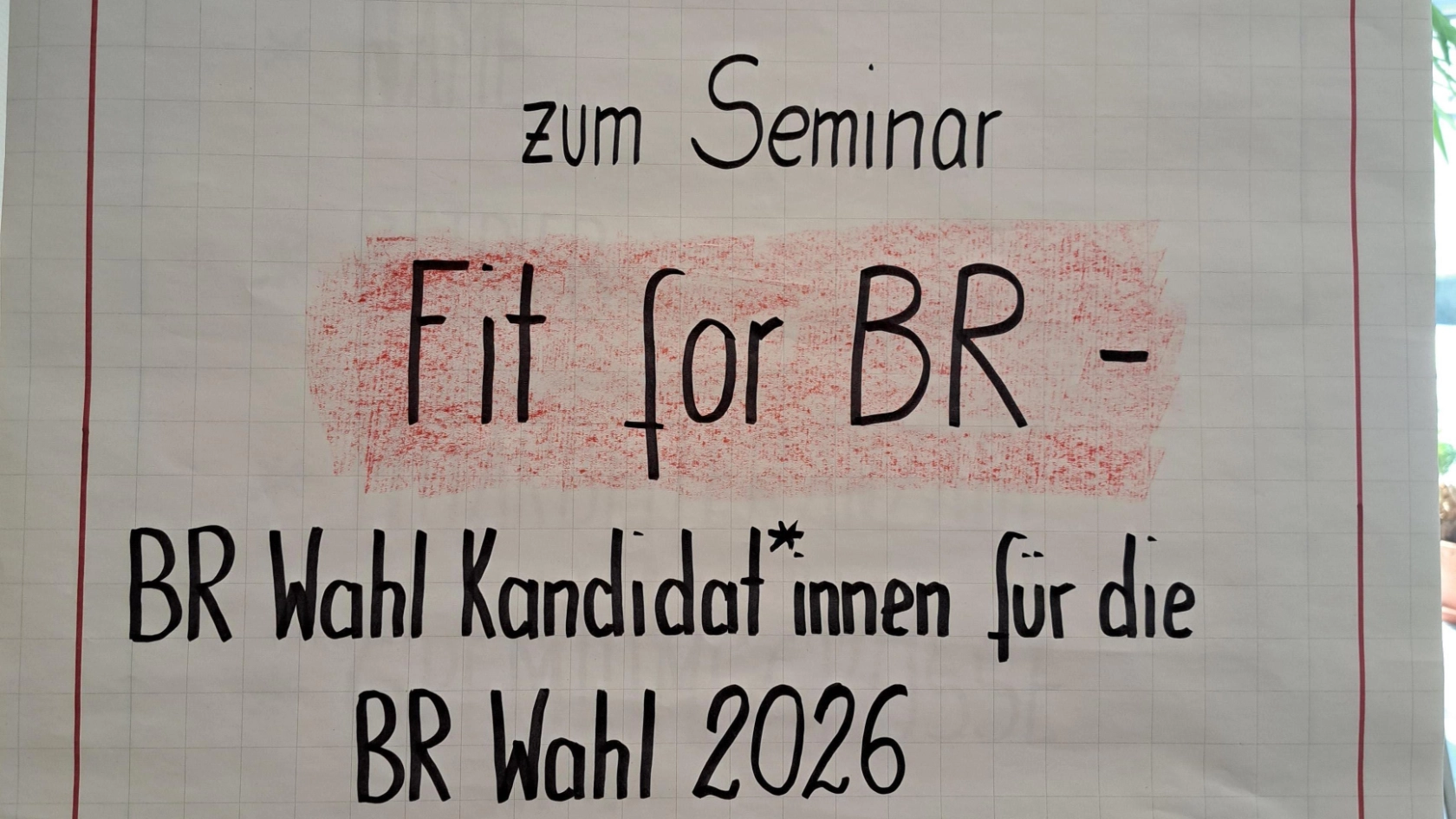 Willkommen zum Wochenendseminar Fit for BR