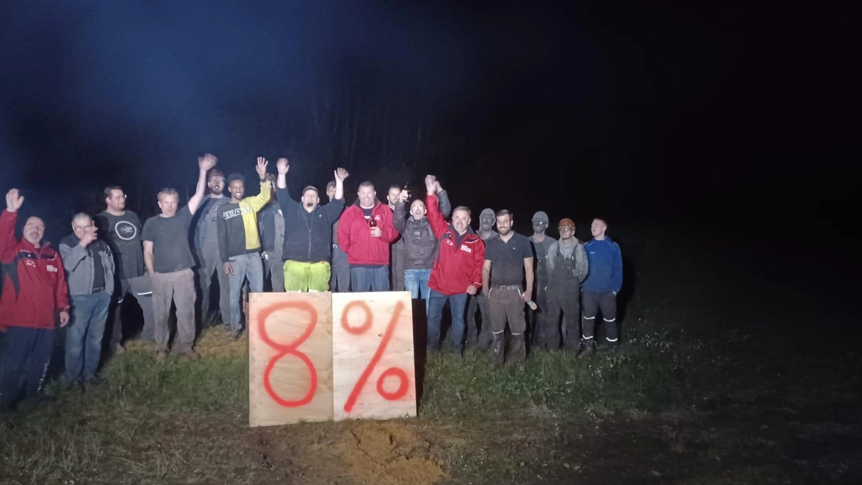 Angrillen der 1. Warnstreikwelle bei der Luitpoldhütte