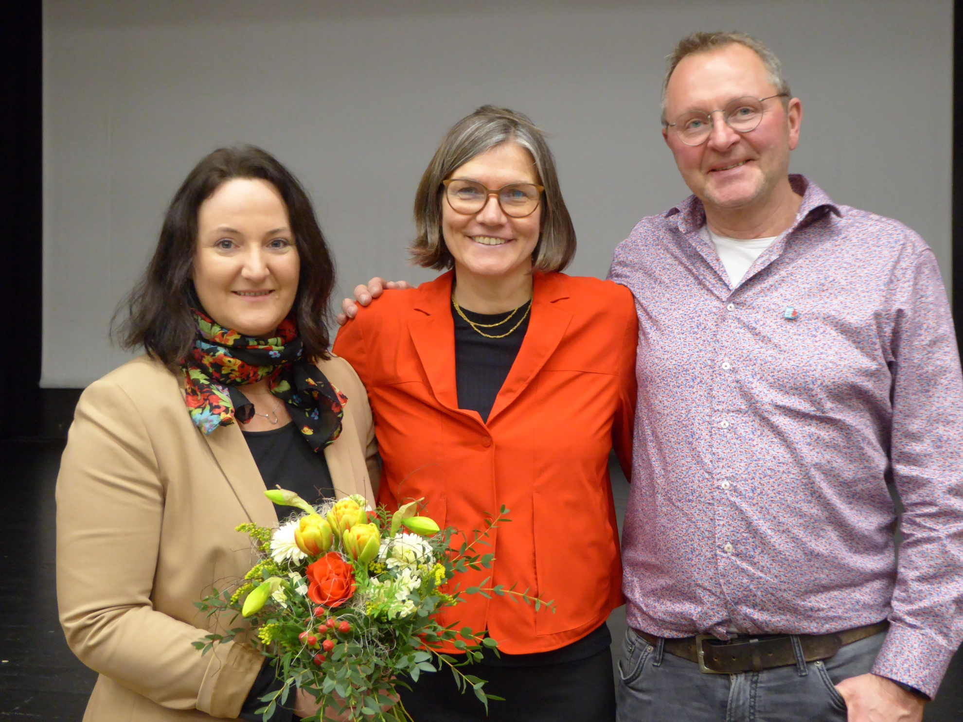 Sabrina Feige, Christiane Benner und Udo Fechtner bei Wahl