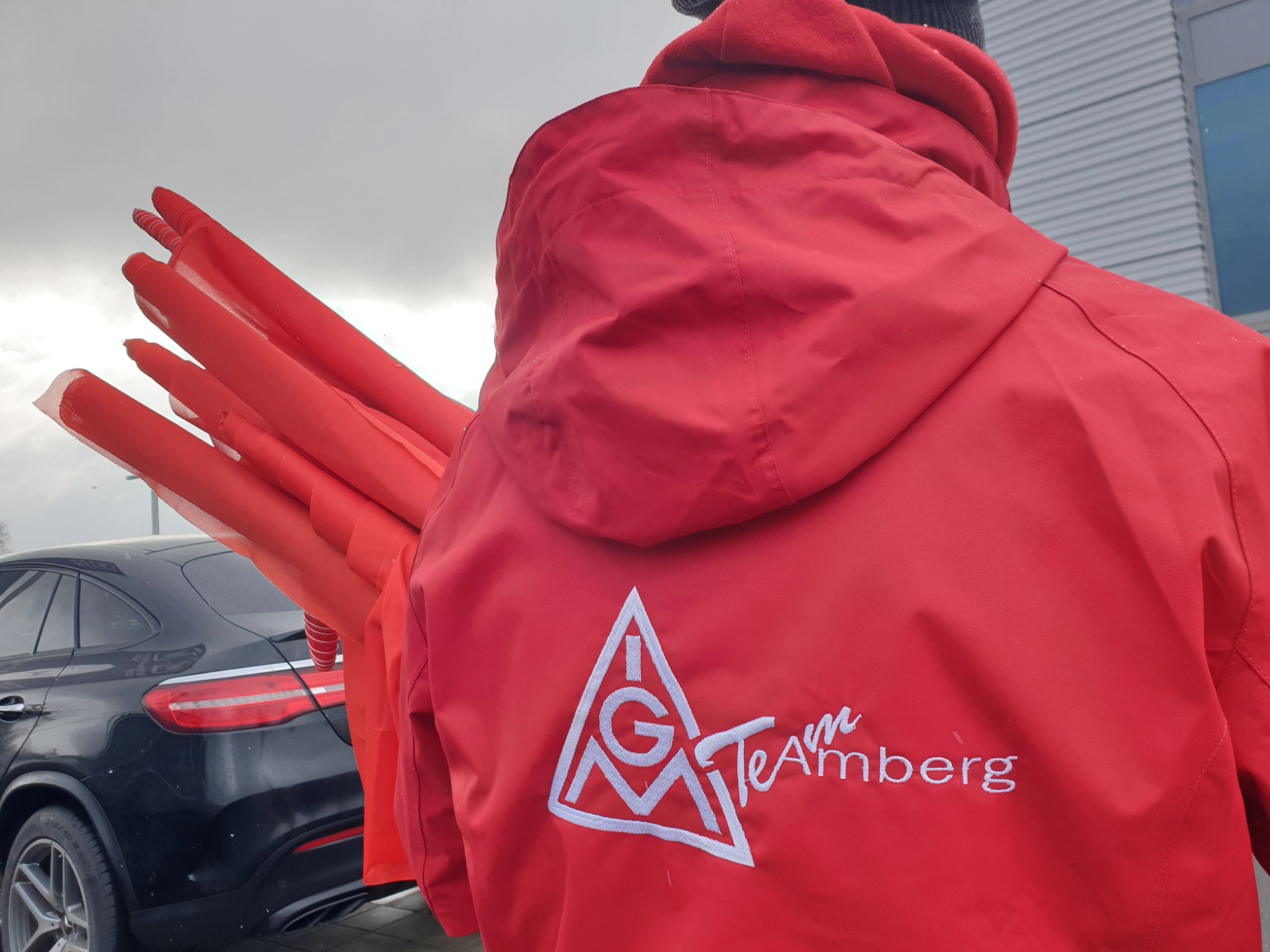 rote Jacke Team IG Metall Amberg