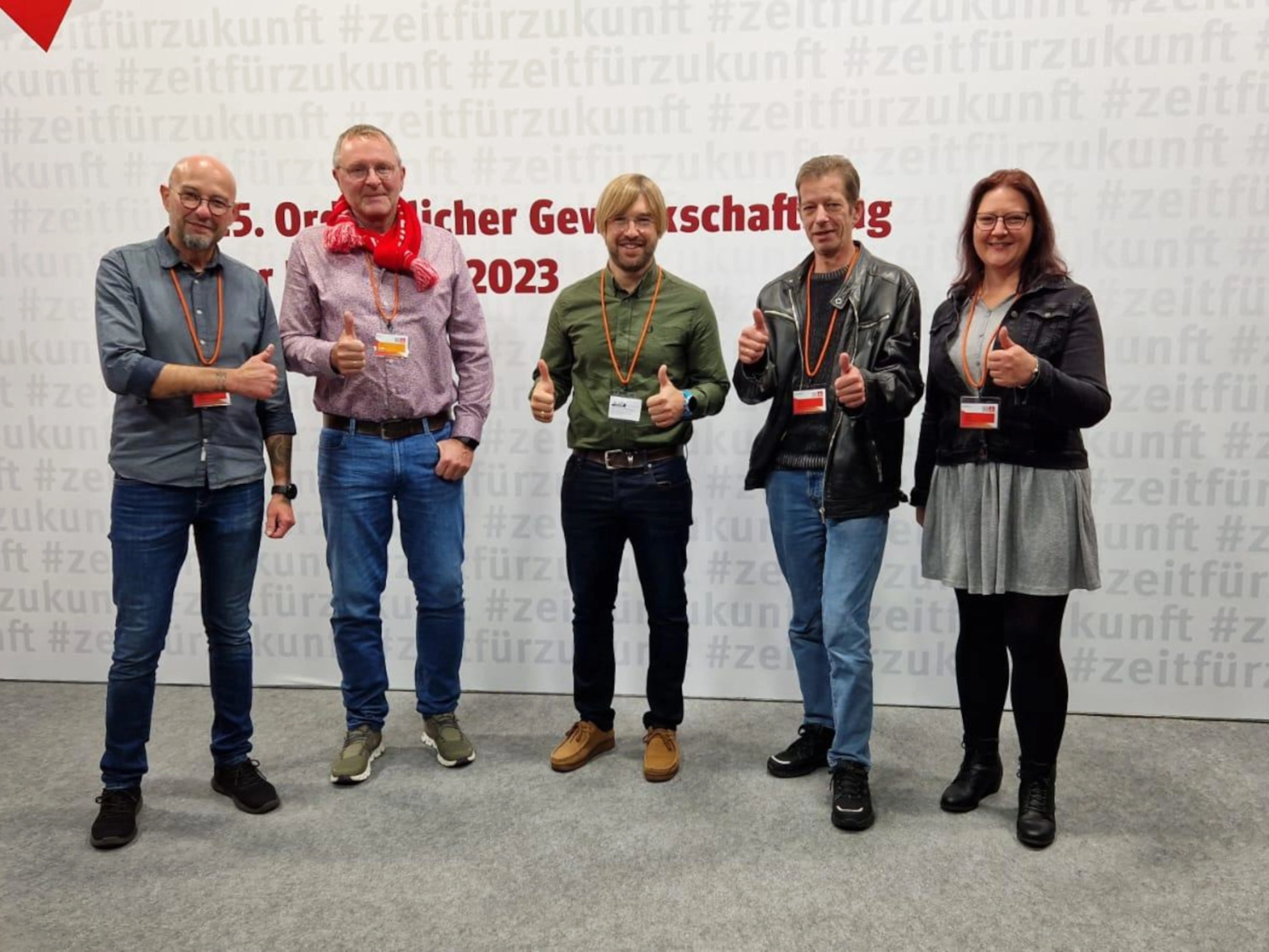 Die Delegierten und Gäste aus Amberg am Gewerkschaftstag 2023