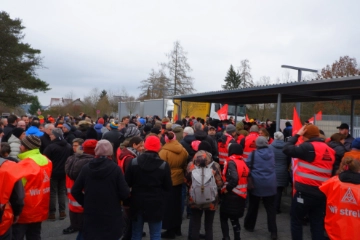 Warnstreik bei novem in Vorbach