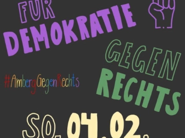Demo gegen Rechts am 4. Februar in Amberg