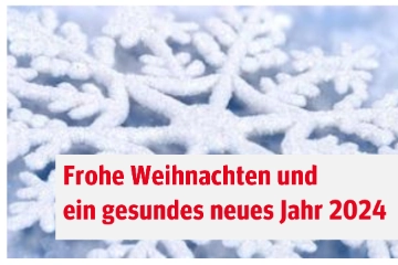 Frohe Weihnachten und ein gesundes neues Jahr 2024