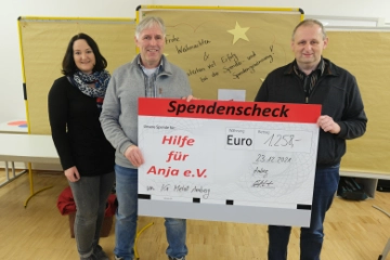 Erneute Spendenübergabe an Hilfe für Anja e.V.