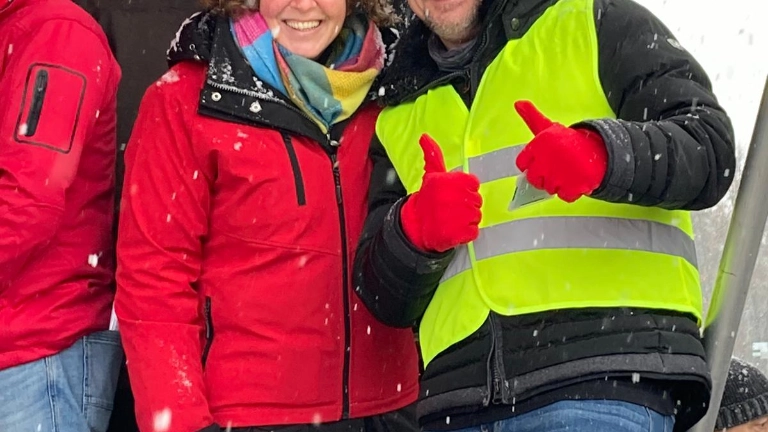 Bundesweiter Schaeffler-Aktionstag gegen Stellenabbau vor Unternehmenszentrale in Herzogenaurach