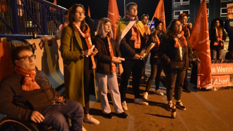 Eindrücke von der Mitternachtsaktion bei Grammer zum Ende der Friedenspflicht in der TR MuE 2022