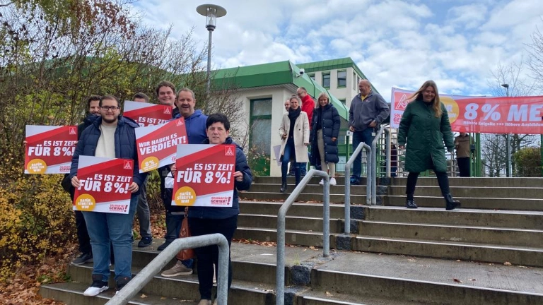 Frühschlussaktion bei ZF in Auerbach