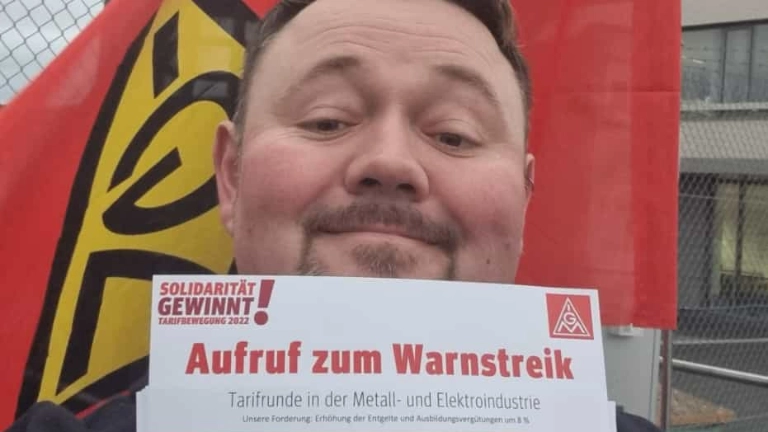 1. Warnstreik bei Siemens Amberg, TR MuE 2022