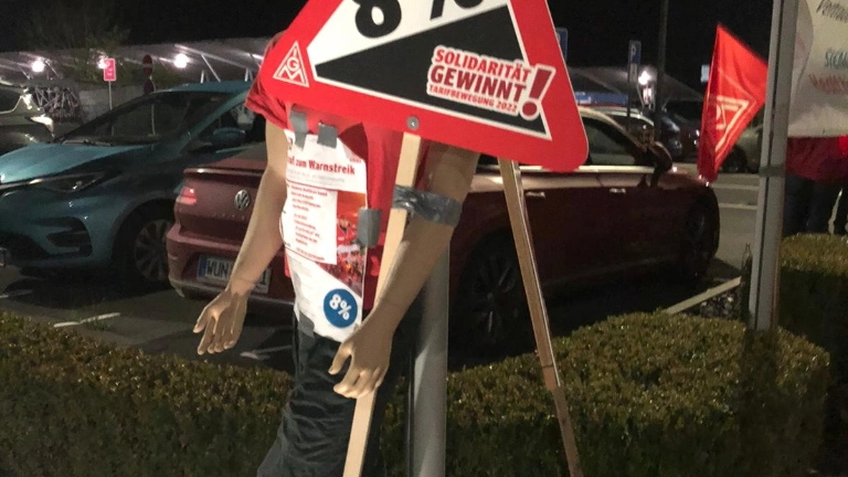 Warnstreikauftakt in der Nachtschicht