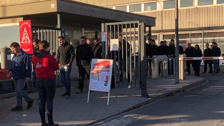 1. Warnstreik Siemens Kemnath TR MuE 2022