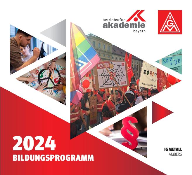 Bildungsprogramm der IG Metall Amberg 2024