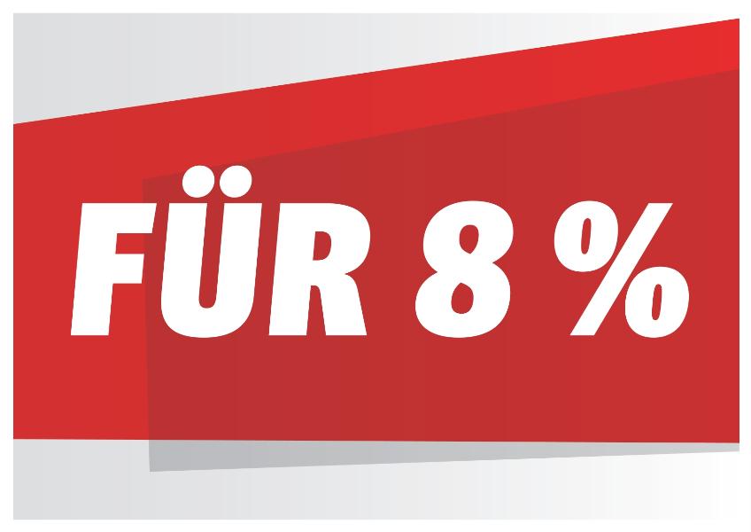 Botschaftsschild 8% TR MuE 2022