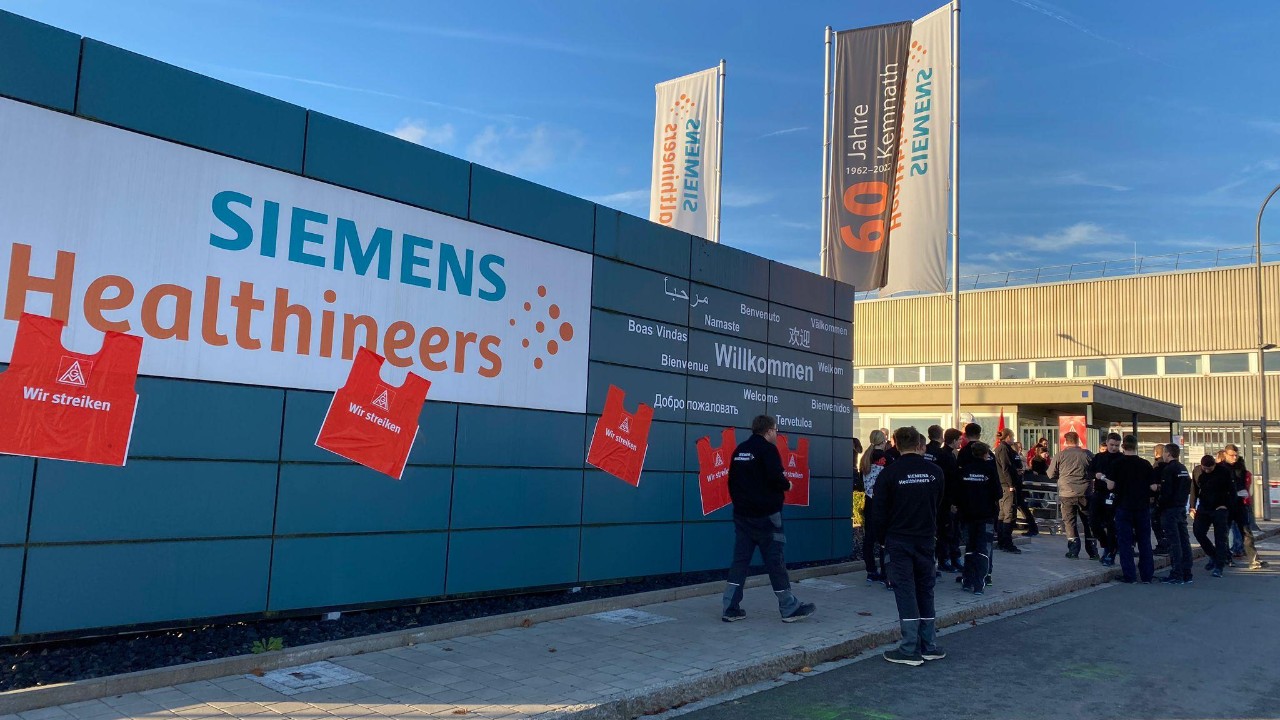 Warnstreik Siemens Kemanth 8 vor 8 für 8%